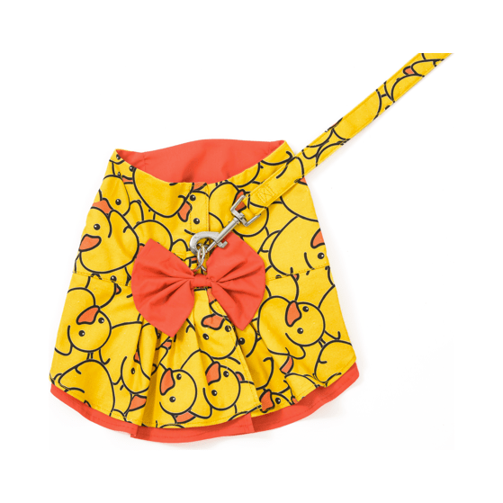 Hello Rubber Ducky Dog Harness Dress