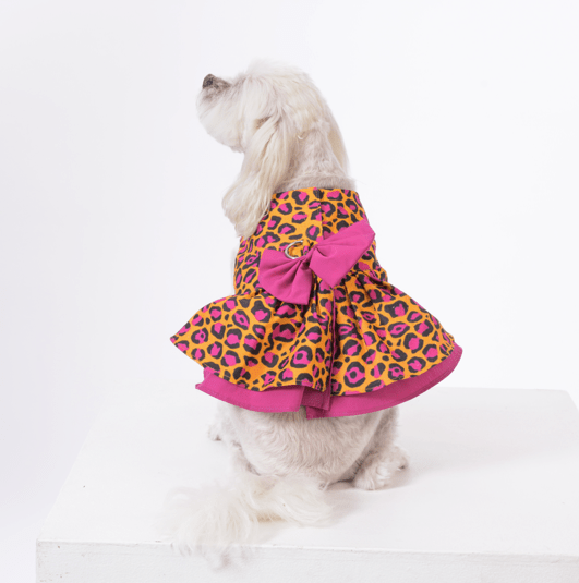 Wild and Pink - Small Dog Harness - Dog Dress