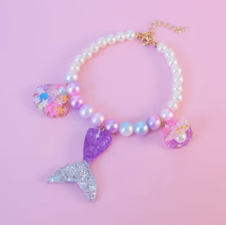 Mermaid Tail and Colourful Shell Dog Jewelry