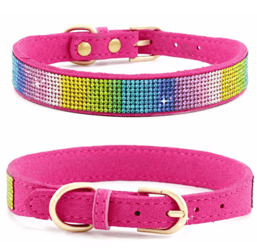 Leather and Rhinestone Luxury Bling Dog Collars