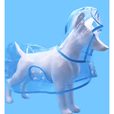 Snoweys Blue / S Transparent Dog Rain Coats