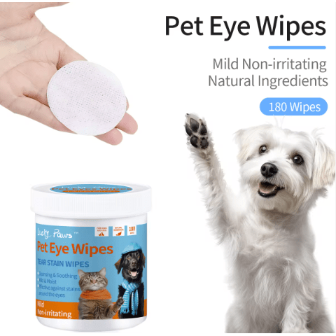 Snoweys Dog Eye Wipes for Eye Stain and Tear Stain Remover for Dogs