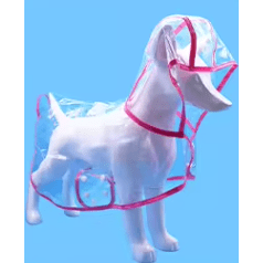 Snoweys Pink / S Transparent Dog Rain Coats