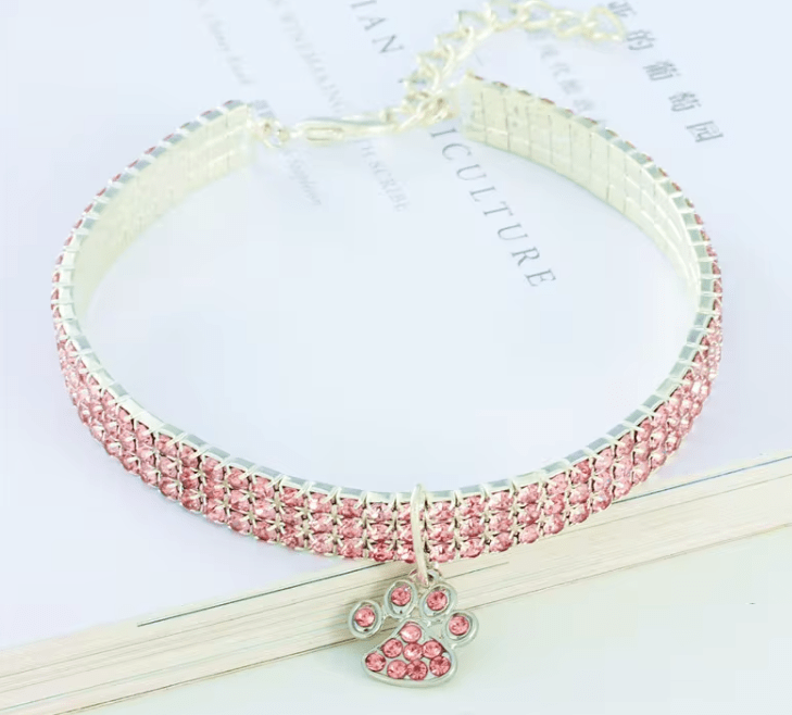 Snoweys Rhinestone Diamante Necklace for Dogs